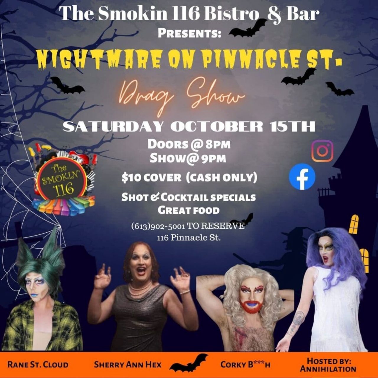 Nightmare on Pinnacle St Drag Show @ 116 Bistro