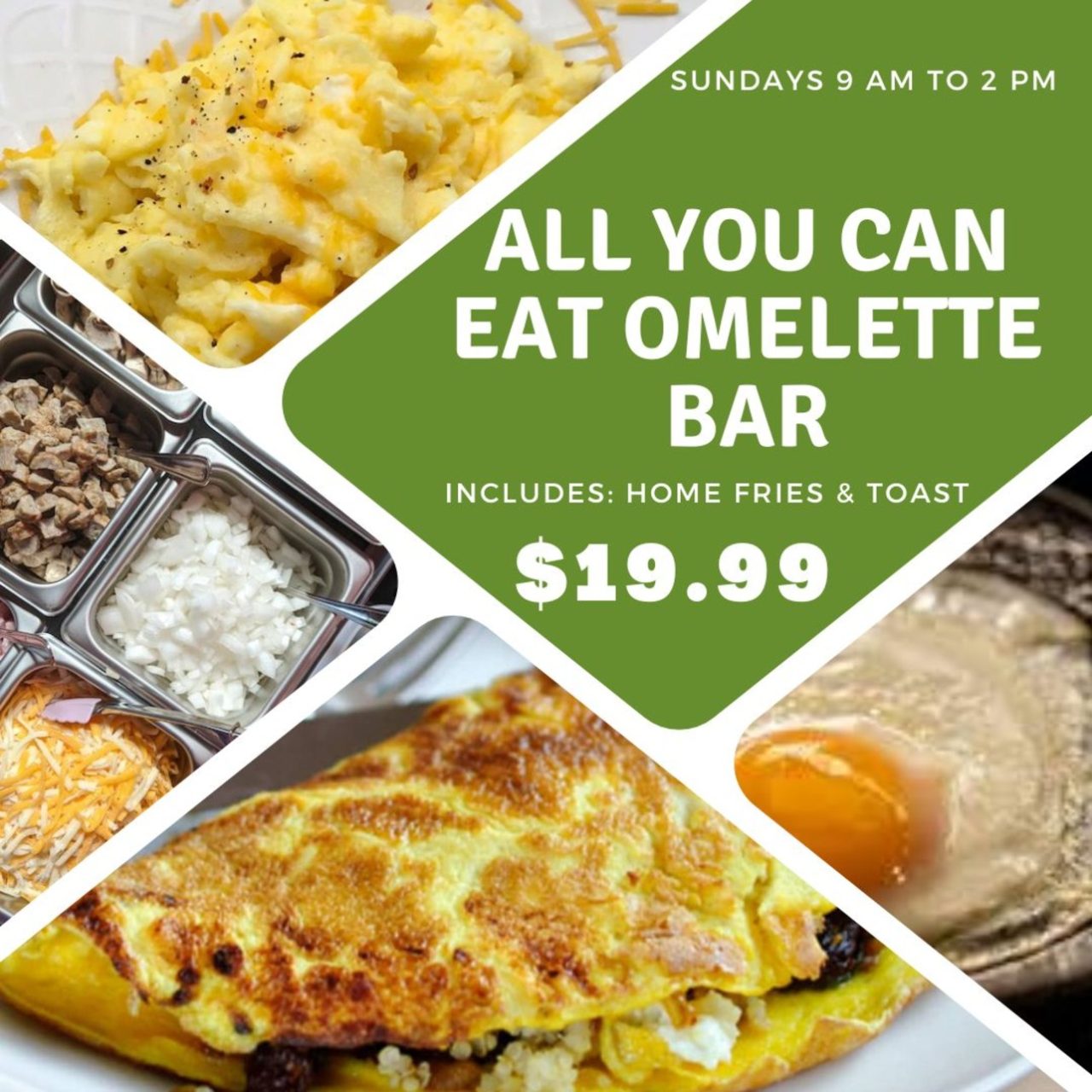 All You Can Eat Omelette Bar