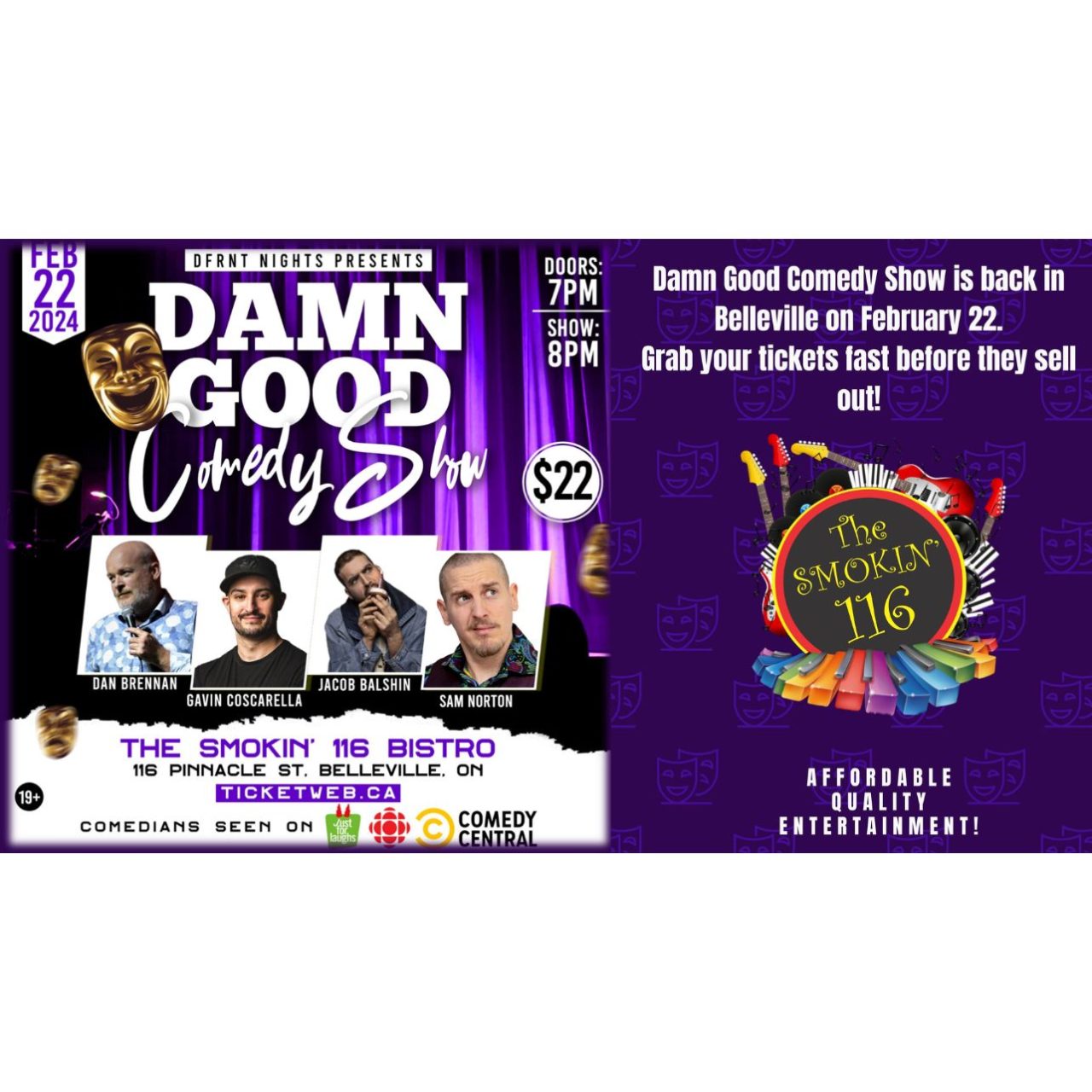 DFRNT NIGHTS PRESENTED Damn Good Comedy Show